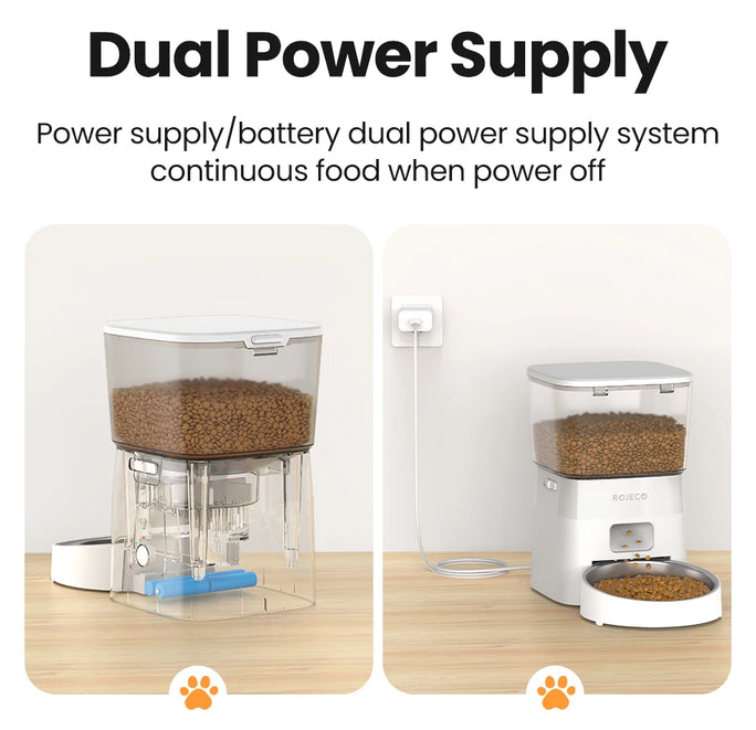 ROJECO WiFi Automatic ®️ Pet Food Dispenser