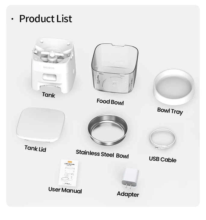 ROJECO WiFi Automatic ®️ Pet Food Dispenser