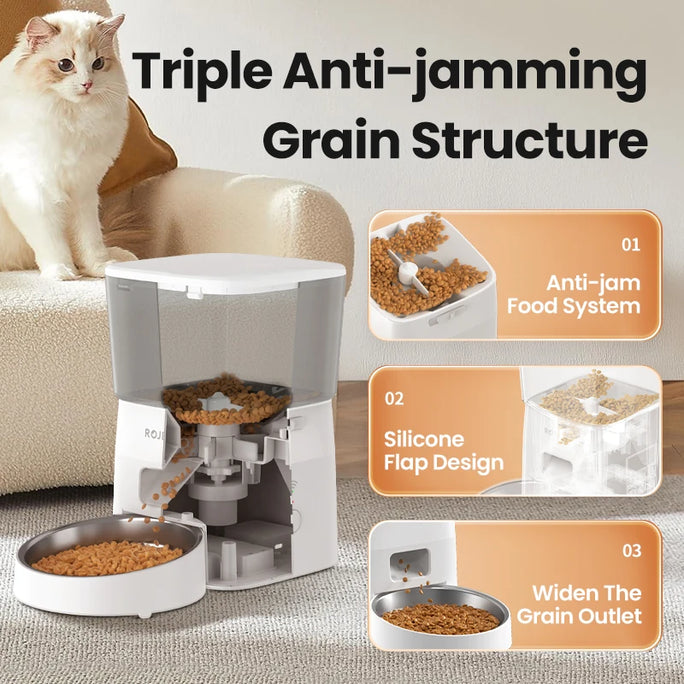 ROJECO WiFi Automatic ®️ Pet Food Dispenser