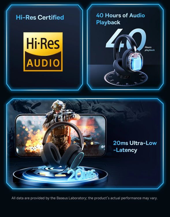 🎧 GH02 Wireless Gaming Headset with RGB & Detachable Microphone