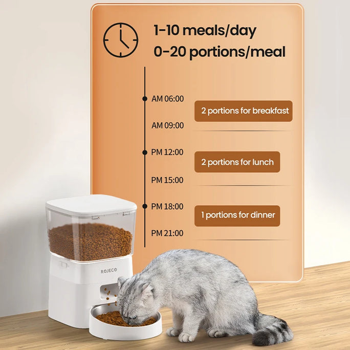 ROJECO WiFi Automatic ®️ Pet Food Dispenser