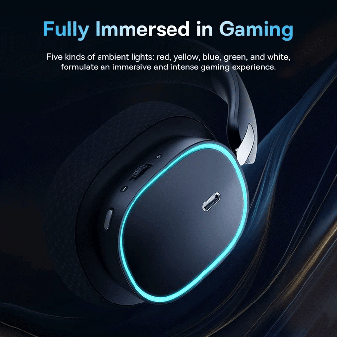 🎧 GH02 Wireless Gaming Headset with RGB & Detachable Microphone