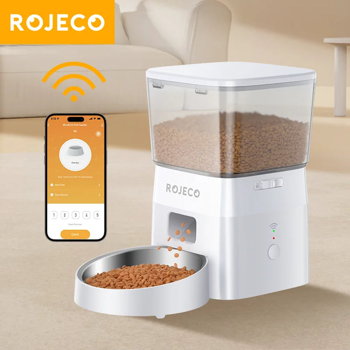 ROJECO WiFi Automatic ®️ Pet Food Dispenser